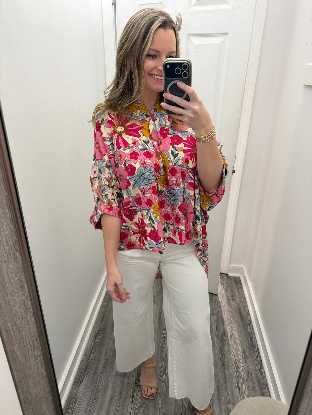 "Petal & Promises" Floral Hi Low Top