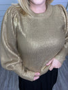 "Halfway" Metallic Gold Sweater