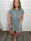 "What I Got" Denim Button Down Dress