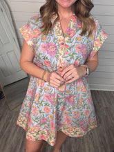 “Faithfully Yours” Light Blue Floral Dress