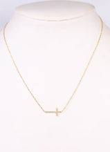 Caroline Hill MacMillian CZ Side Cross Necklace