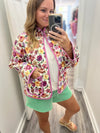 "On the Move" Botanical Print Jacket