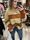 "Feeling The Vibe"  Multi Striped Sweater