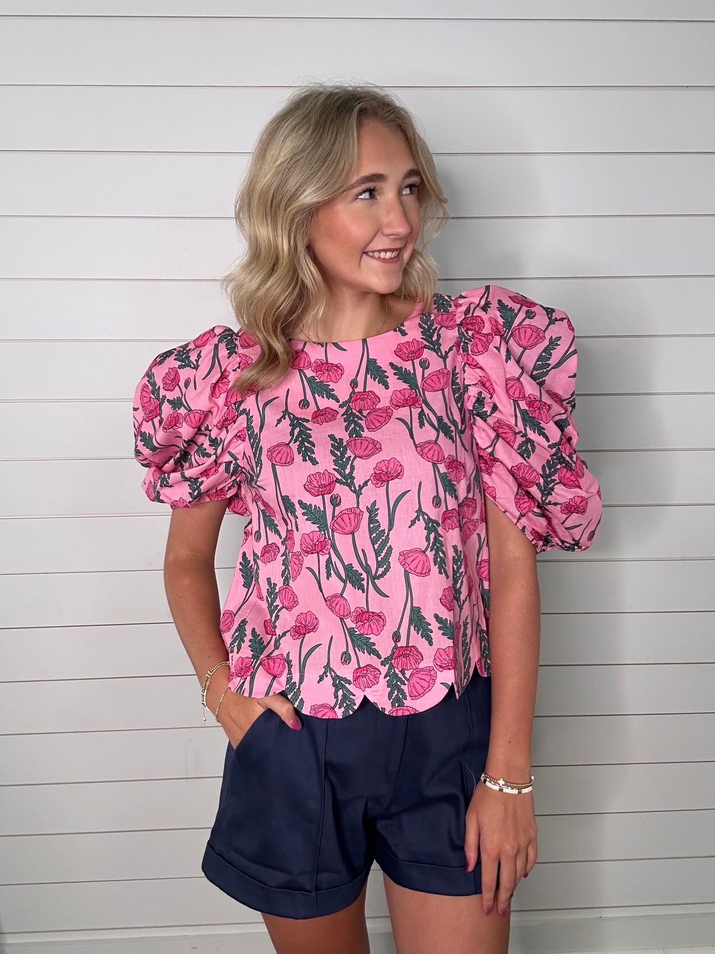 "Best Yet" Pink Floral Top