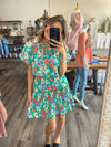 "Season's Change" Mint Floral Dress