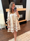 "Pursue Me" Floral Embroidery Dress