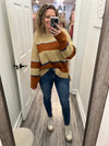 "Feeling The Vibe"  Multi Striped Sweater