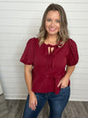 "Take It All Back" Burgundy Top