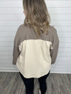 "Hand in Hand" Oatmeal Button Down Jacket