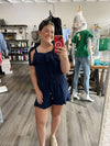 "Beachy Vibes" Navy Romper