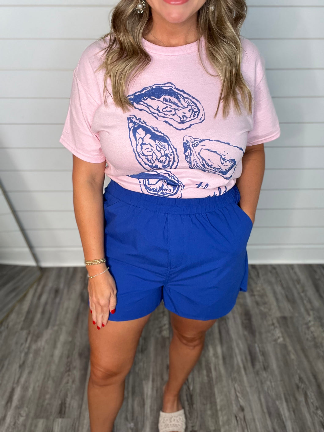 "With me Always" Elastic Waist Shorts