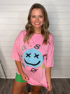 "World Searcher" Short Sleeve Smiley Face Tshirt