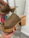 "BADA BING" Brown Block Heel