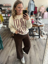 "Free Way" Brown Wide Leg Pants