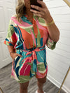 "Vacay Mode" Multi Colored Romper