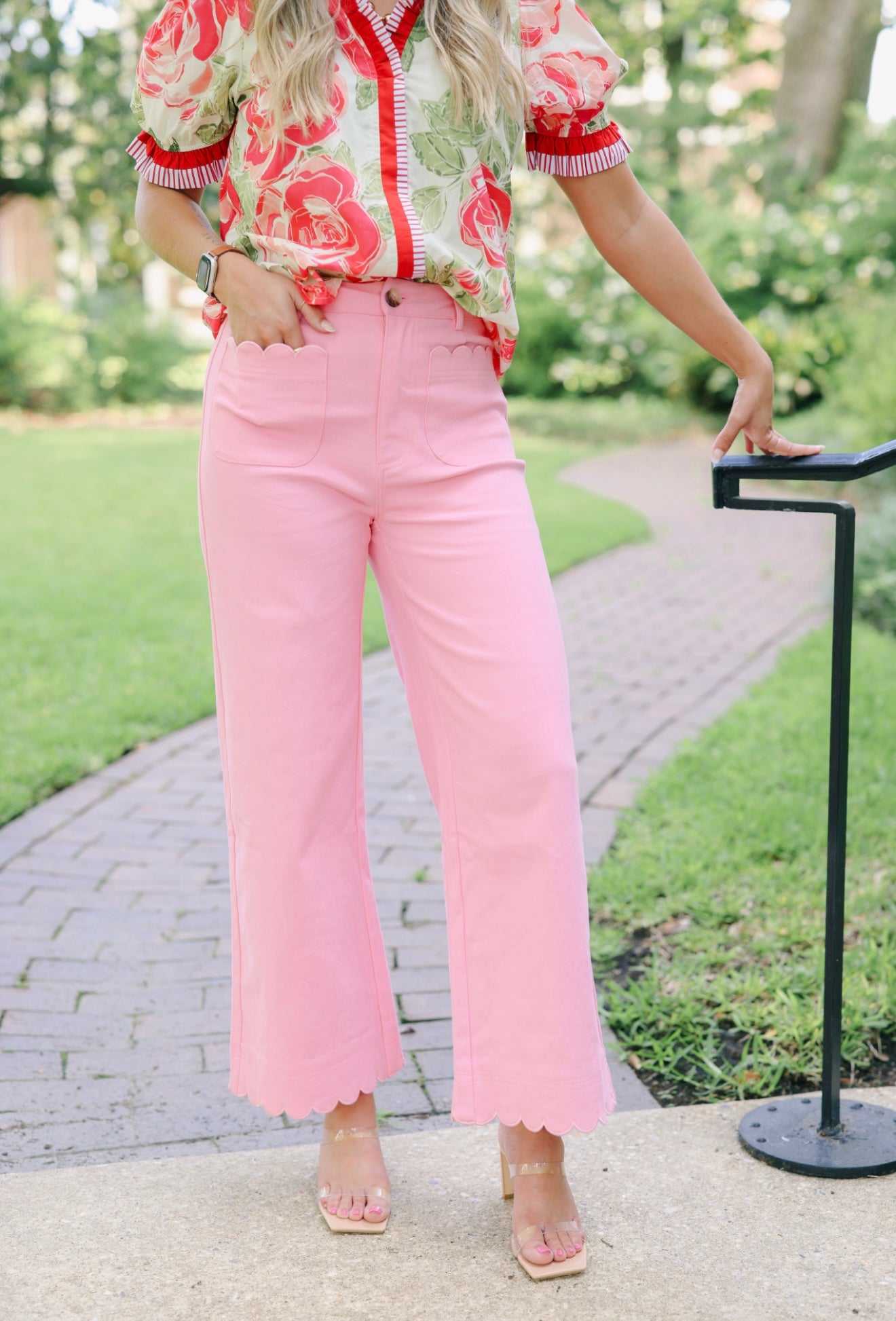 “Sweetheart” Scalloped Pants
