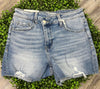 "Sammie" Criss Cross Denim Shorts