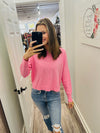 "Streamline" Pink Round Neck Top