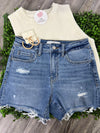 "Shirley" High Rise Denim Shorts