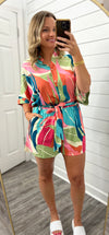 "Vacay Mode" Multi Colored Romper