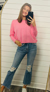 "Streamline" Pink Round Neck Top