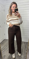 "Free Way" Brown Wide Leg Pants