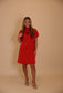 "Mistletoe" Red Scuba Dress