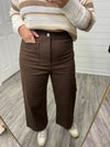 "Free Way" Brown Wide Leg Pants