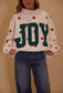 'JOY' Applique Patch Polka-Dot Sweatshirt