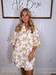 "Blush in Bloom" Denim Dress