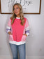 "Loving You" Hot Pink Combo Sweatshirt