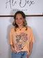 "Cloud Nine" Peach Tiger Printed Top
