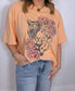 "Cloud Nine" Peach Tiger Printed Top