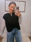 "Dotted Space" Long Sleeve Lace Top