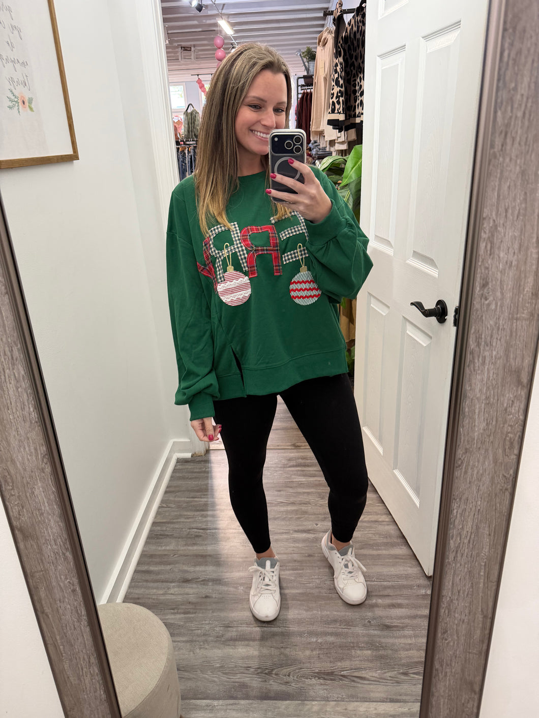 "Merry" Oversized Long Sleeve Top