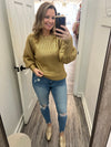 "Halfway" Metallic Gold Sweater