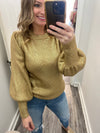 "Halfway" Metallic Gold Sweater