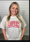 “Lover” Mock Neck Graphic Tee