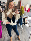 "Caught Up" Mocha Combo Sweater