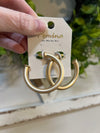 "Misti" Satin Gold Hoop