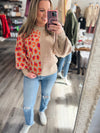 "Dare to Dream" Color block Leopard Print Sweater