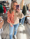 "Dare to Dream" Color block Leopard Print Sweater