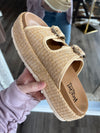 No Filter Raffia Corkys Platform Sandal