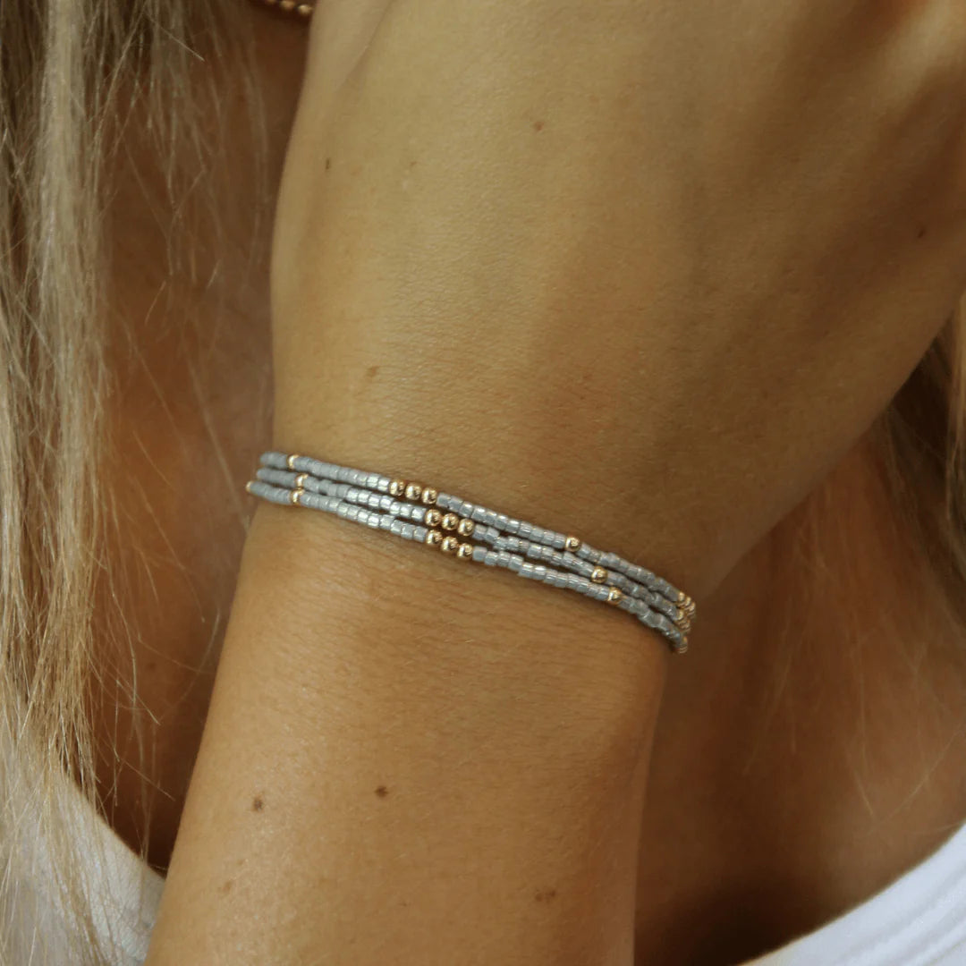 2mm Newport Silver+Gold Filled Bracelet