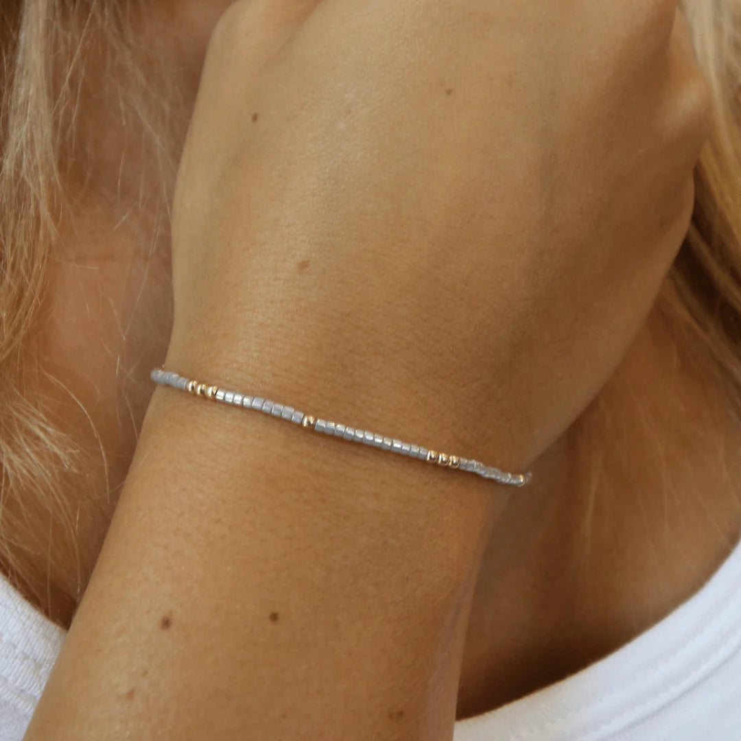 2mm Newport Silver+Gold Filled Bracelet