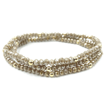 OG Shimmer Bracelet Stack in Champagne+Gold Filled