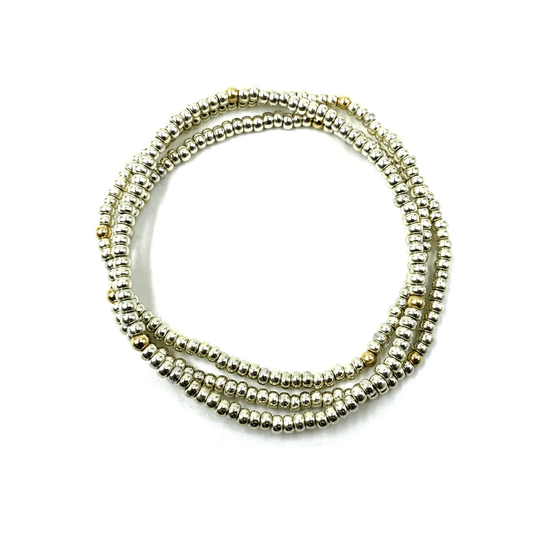 OG Classic Bracelet Stack in Platinum+ Gold Filled