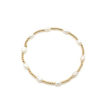 Petite Patterned Rice Pearl Bracelet with 14k Gold-Filled Beads