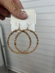 Gold/Natural Drop Hoop