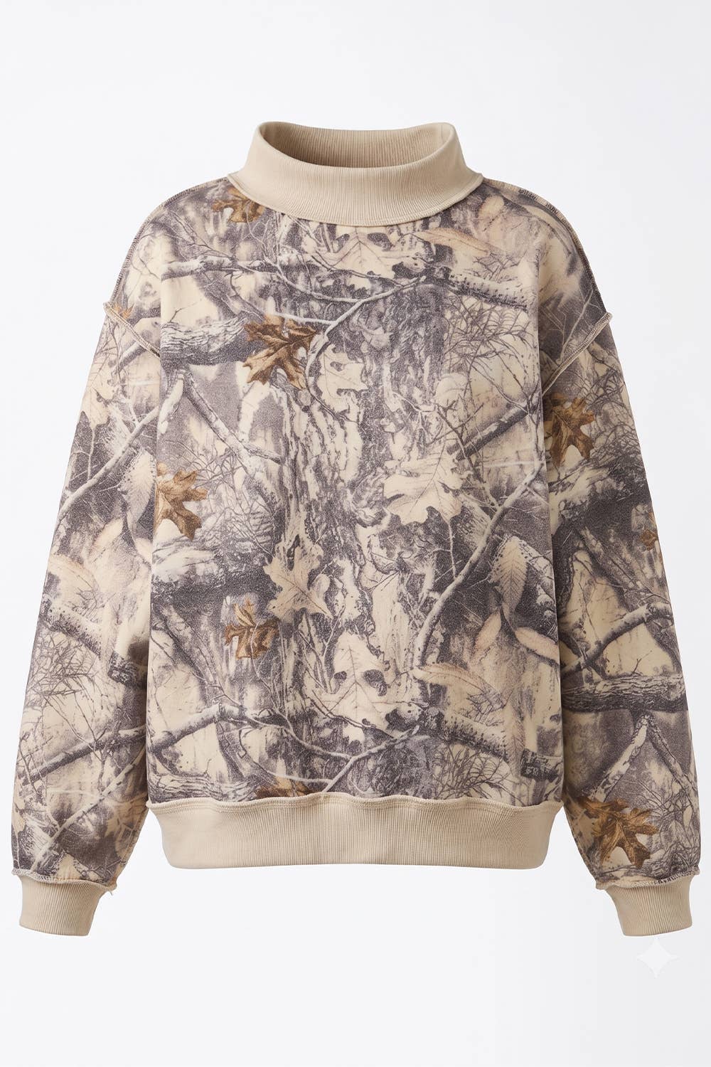 Real-Tree Camouflage Mock-Neck Sweatshirt